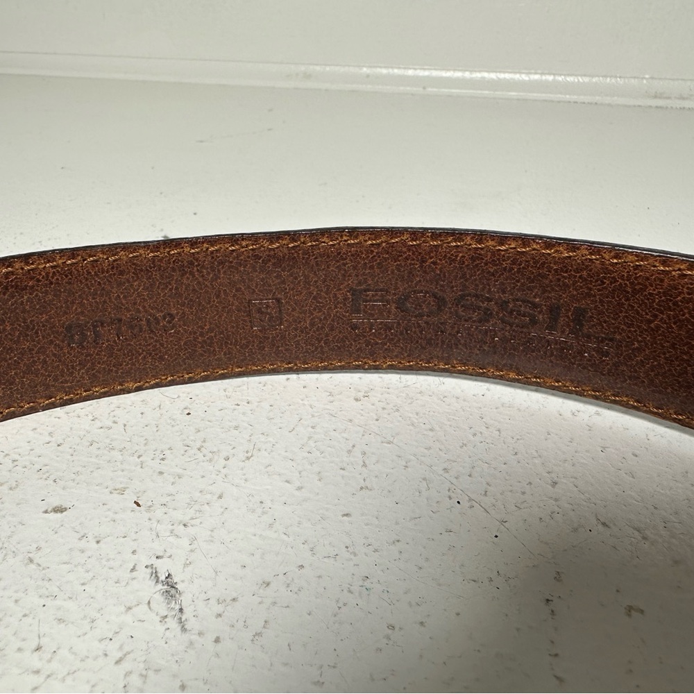 Vintage Fossil Concho Belt Women’s Small Brown Leather Western Boho Belt Gold - Picture 4 of 4